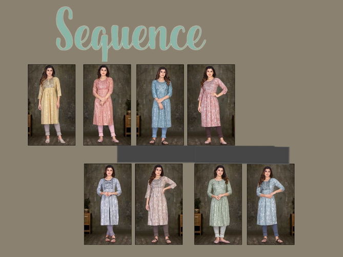 Beauty Queen Sequence 1 Designer Fancy Ethnic Wear Kurti Collection